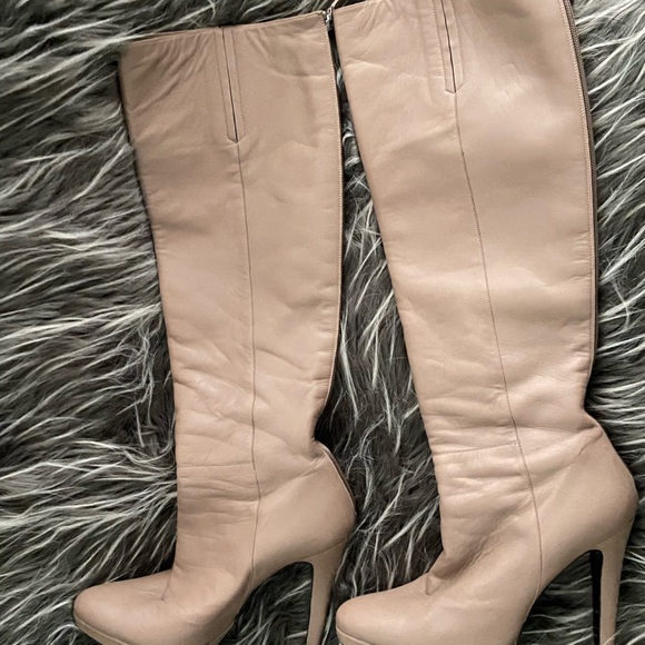 Barbara Bui Tan Over the Knee Boots Sleek Design - Picture 1 of 6
